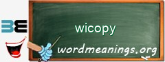 WordMeaning blackboard for wicopy